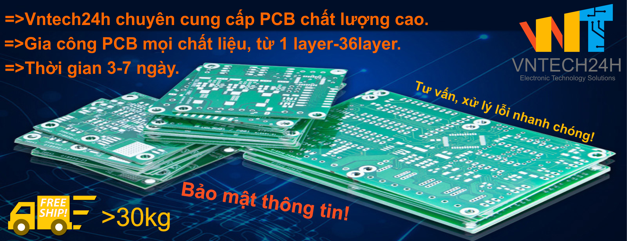 Gia công PCB 1-36Layer